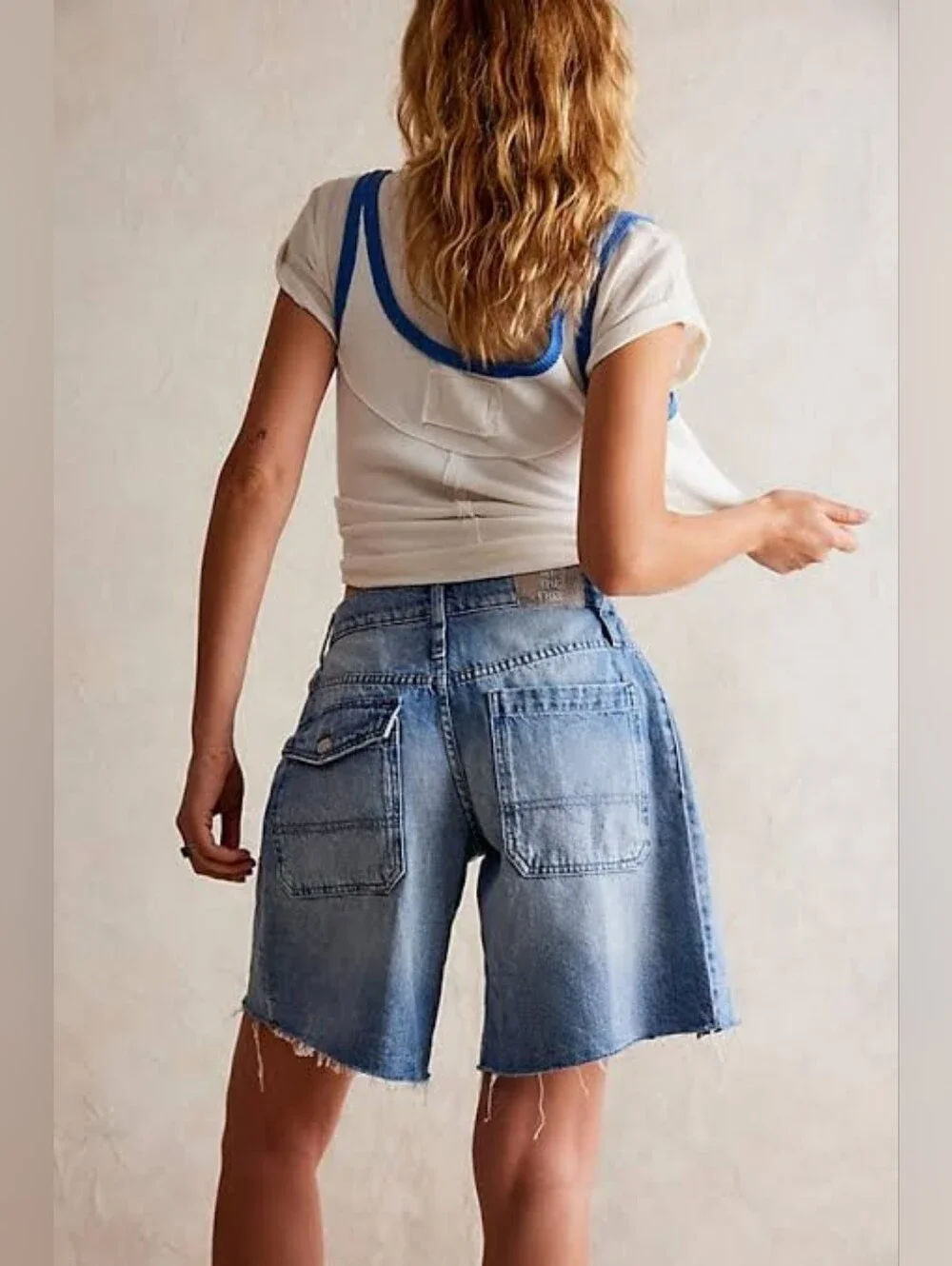 🪷NWOT Free People We The Free Boomerang Long Shorts, Size 27 🌙 - Picture 2 of 7